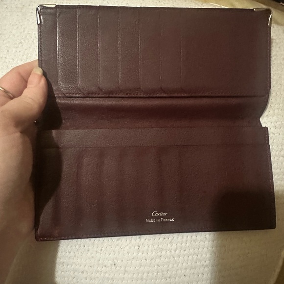 Cartier Black Leather Wallet with Silver Accents - Picture 2 of 6